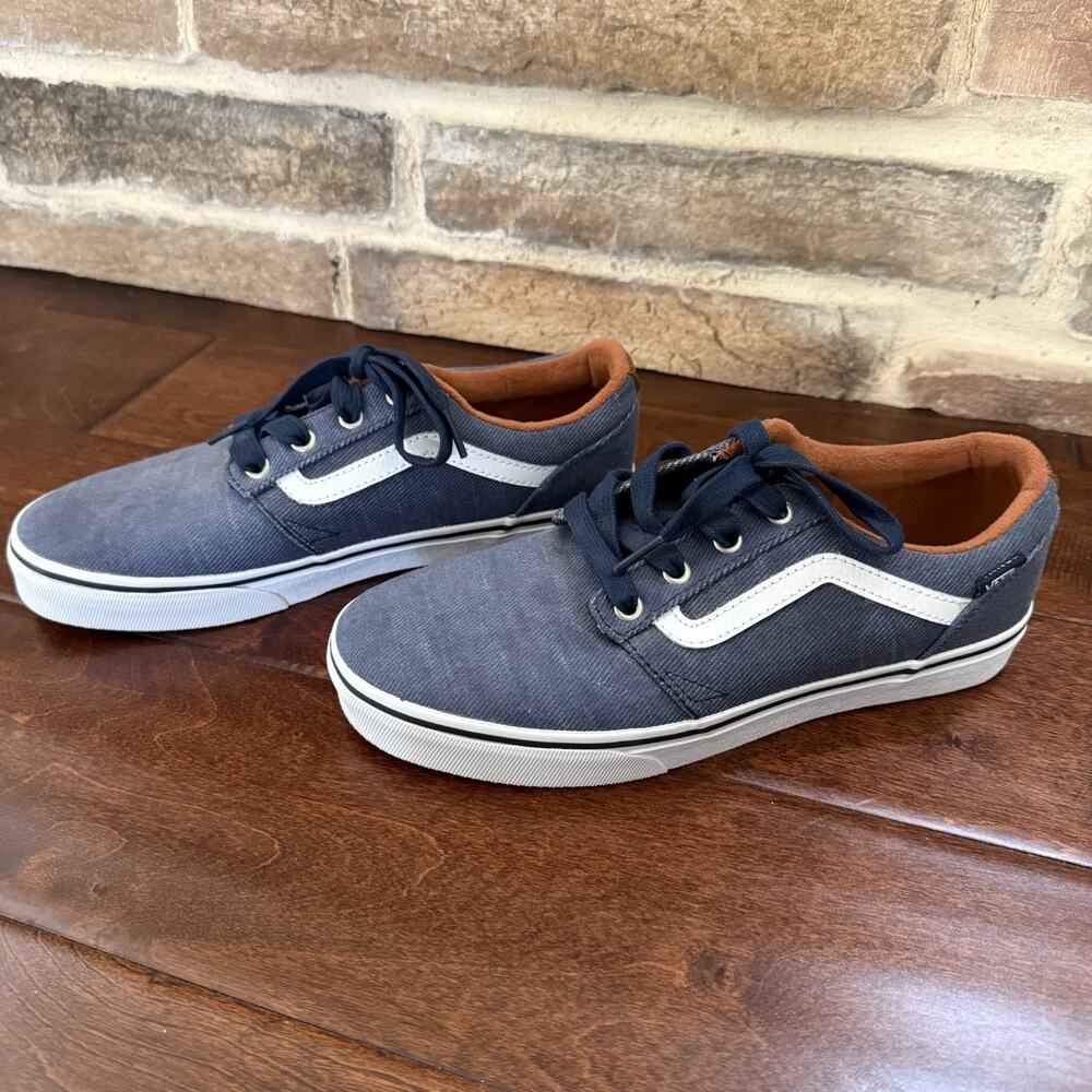 VANS Chapman Stripe Denim Blue White Casual Sneakers Shoes Mens 8 US - Picture 6 of 8